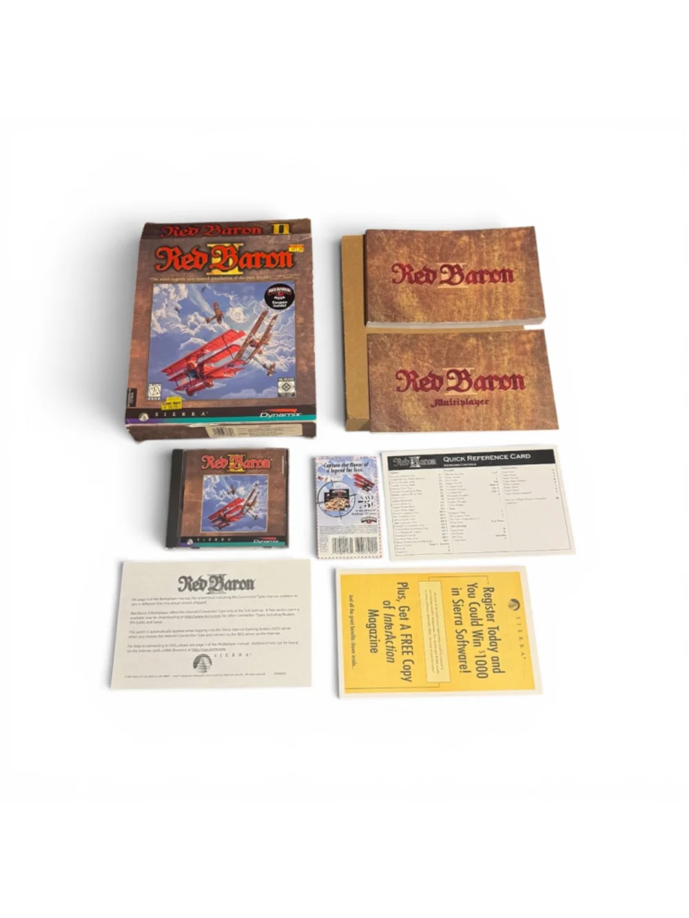 Red Baron II (Big Box PC, 1997) CIB, Near-Mint Disc, W/ Manual, Registration Etc